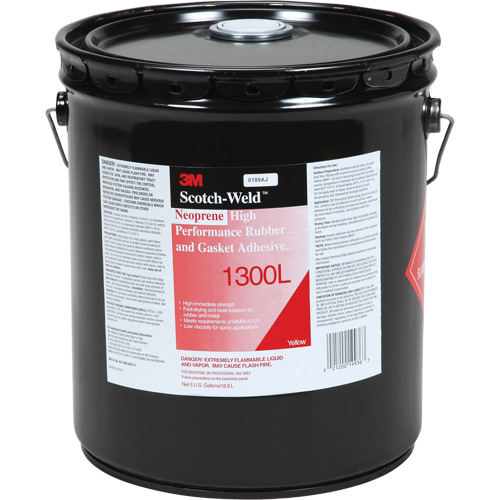 High-Performance Rubber & Gasket Adhesive, Pail, Yellow NRZ Safety Inc.