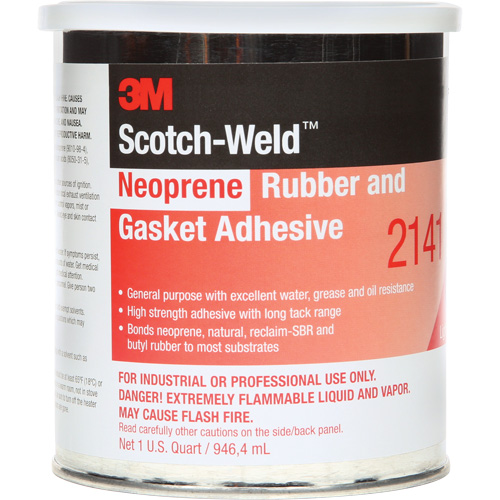 High-Performance Rubber & Gasket Adhesive, Can, Yellow NRZ Safety Inc.