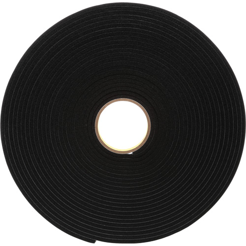 4504 Vinyl Foam Tape, 25.4 mm (1") W x 16.5 m (54') L, 250 mils, Black NRZ Safety Inc.