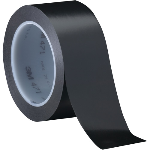 Ruban en vinyle 471, 102 mm (4") la x 32,9 m (108') lo, 5,2 mils, Noir NRZ Safety Inc.