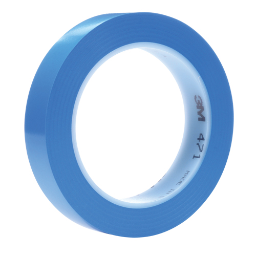 471+ Vinyl Tape, 19 mm (3/4") W x 32.9 m (108') L, 5.3 mils, Blue NRZ Safety Inc.