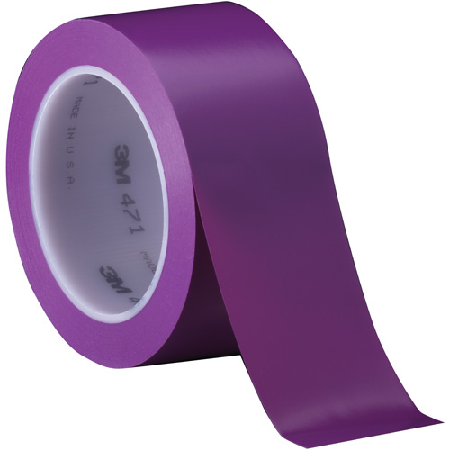 471 Vinyl Tape, 50.8 mm (2") W x 32.9 m (108') L, 5.2 mils, Purple NRZ Safety Inc.