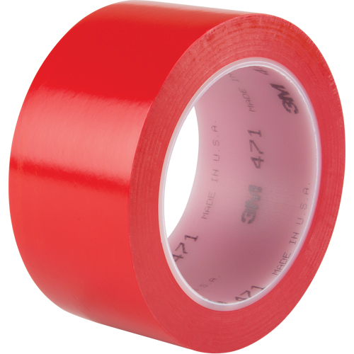Ruban en vinyle 471, 50,8 mm (2") la x 32,9 m (108') lo, 5,3 mils, Rouge NRZ Safety Inc.