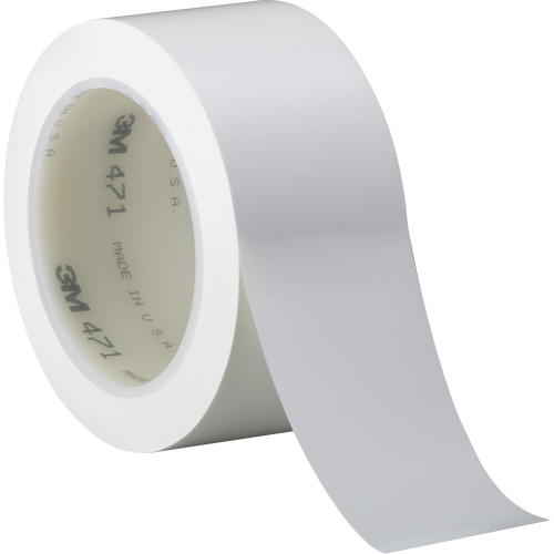 Ruban en vinyle 471, 38 mm (1-1/2") la x 32,9 m (108') lo, 5,2 mils, Blanc NRZ Safety Inc.