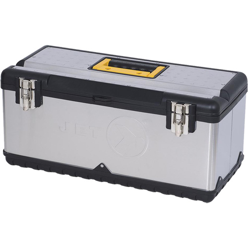 JPSTB-22 Boîte &agrave; outils en acier inoxydable, 11" P x 22-1/2" la x 10-3/4" h, Noir/Gris NRZ Safety Inc.