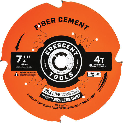 Lame de scie circulaire, 7-1/4", 4 dents, Pour B&eacute;ton NRZ Safety Inc.