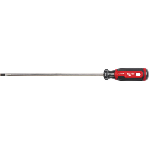 Cabinet Screwdriver, 1/4" Tip, Round, 363 mm L, Cushion Grip Handle NRZ Safety Inc.