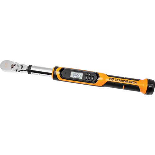 Cl&eacute; dynamom&eacute;trique &agrave; t&ecirc;te flexible avec angle, &eacute;lectronique, Entraînement 3/8" carr&eacute;, 120 - 1200 lb-pi NRZ Safety Inc.