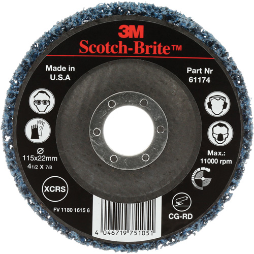 Disque de nettoyage et de d&eacute;capage Scotch-Brite, 4-1/2" dia., Grain Extra grossier, Carbure de silicium NRZ Safety Inc.