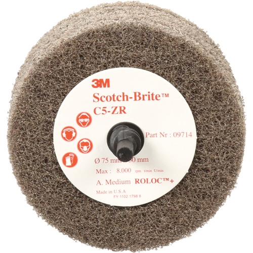 Scotch-Brite Cut & Polish Disc, 75 mm x 30 mm, 20 mm Arbor, Aluminum Oxide, 7500 RPM NRZ Safety Inc.