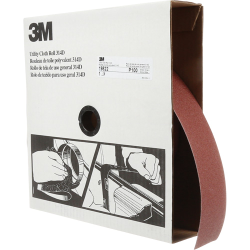 Utility Sanding Roll 314D, 2" W x 150' L, 100J Grit NRZ Safety Inc.