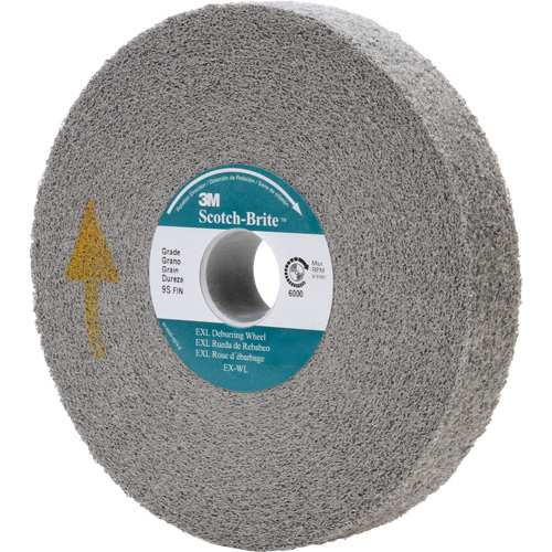 Scotch-Brite EXL Deburring Wheel, 6" x 1", 1" Arbor NRZ Safety Inc.