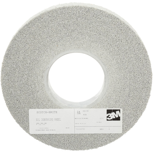 Scotch-Brite EXL Deburring Wheels, 8" x 1", 3" Arbor, Aluminum Oxide NRZ Safety Inc.
