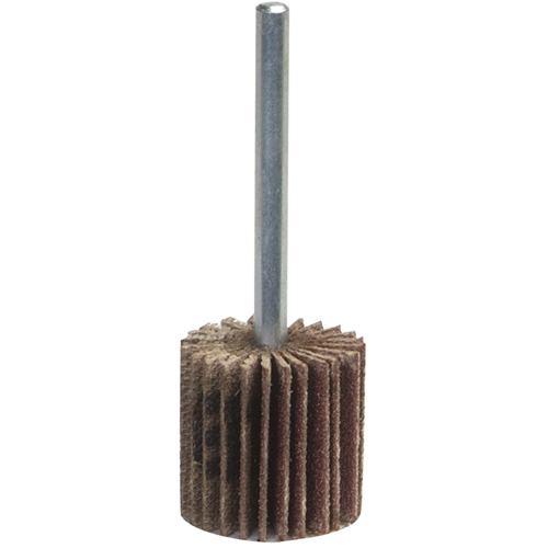 Super Finish Mini Flap Wheel, Aluminum Oxide, 120 Grit, 1-3/16" x 1/4" x 1/4" NRZ Safety Inc.
