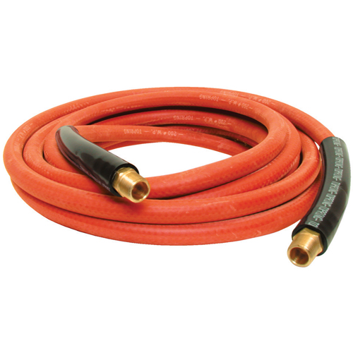 Airflex Premium Hoses with Fittings, Air, Rubber, 3/8" dia. x 25', 300 psi, 1/4 NPT NRZ Safety Inc.