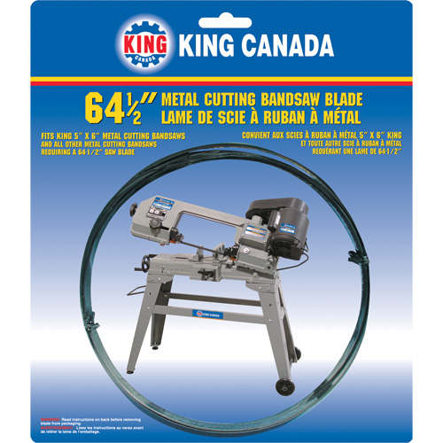 Bandsaw Metal Blade, Carbon Steel, 64-1/2" L x 1/2" W x 0.025" Thick, 10 TPI NRZ Safety Inc.