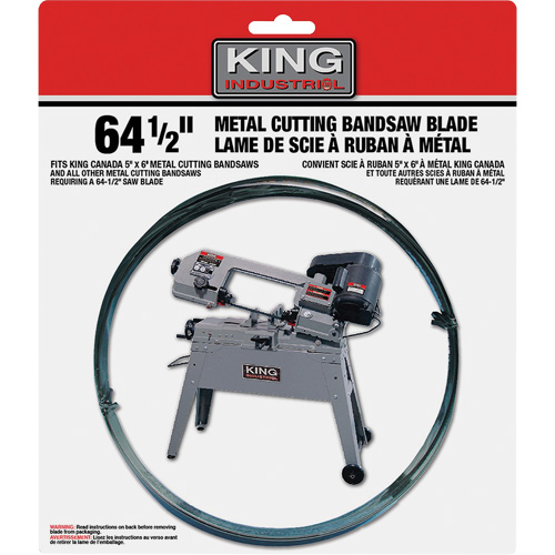 Bandsaw Metal Blade, Carbon Steel, 64-1/2" L x 1/2" W x 0.025" Thick, 24 TPI NRZ Safety Inc.