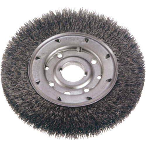 Brosses rotatives &agrave; fils cr&ecirc;p&eacute;s - Face moyenne, 6" dia., Fils 0,0118", Arbre 2" NRZ Safety Inc.