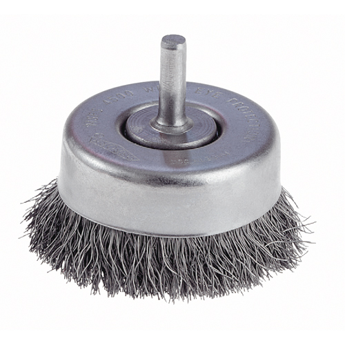Brosses-boisseau &agrave; fils cr&ecirc;p&eacute;s avec tige 1/4" - travaux l&eacute;gers NRZ Safety Inc.