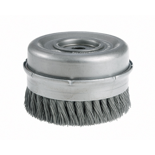 Brosses-boisseau &agrave; fils nou&eacute;s avec bride - Robustes, 4" dia. x 5/8"-11 arbre NRZ Safety Inc.