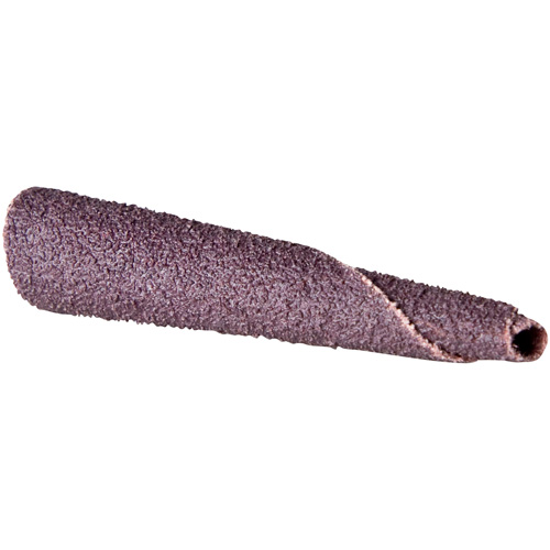 Cartouche de bande abrasive conique ALO, 150 Grain, 5/16" dia., Oxyde d'aluminium, 1-1/2" lo, 1/4" Dimension de l'arbre NRZ Safety Inc.