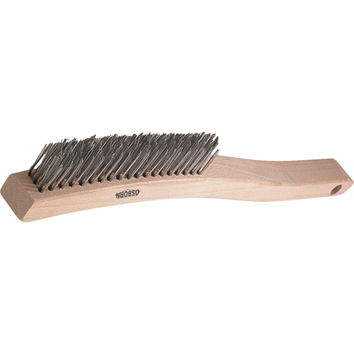 Brosses de grattage &agrave; manche long, garnissage en V, Acier, 3 x 19 rangs de fils, Longueur 13-3/4" NRZ Safety Inc.