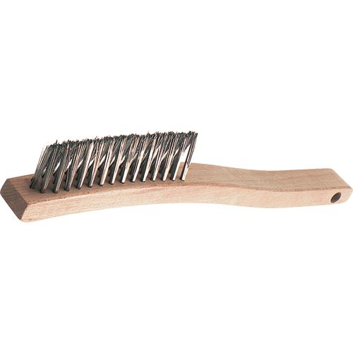 Brosses de grattage &agrave; manche long, rainure en V, Acier, 3 x 14 rangs de fils, Longueur 13-3/4" NRZ Safety Inc.
