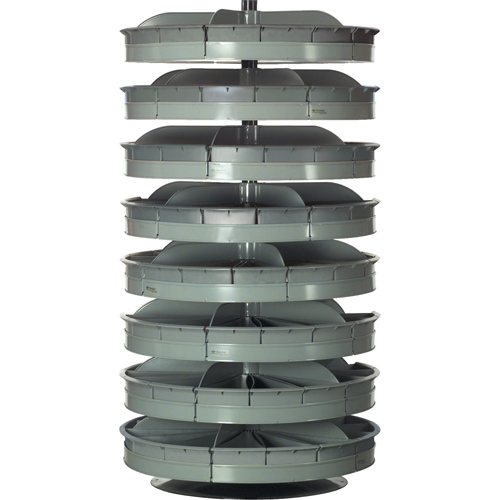 Rotabin&reg; Storage Units, 500 lbs. Capacity per Level, 6 Level, 41" H x 28" Dia. NRZ Safety Inc.