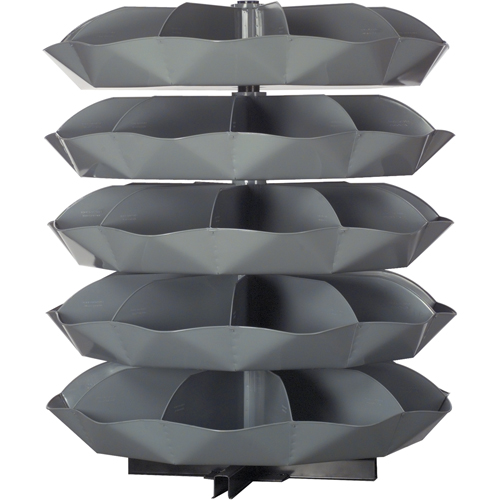 Rotabin&reg; Storage Units, 625 lbs. Capacity per Level, 3 Level, 34" H x 44" Dia. NRZ Safety Inc.
