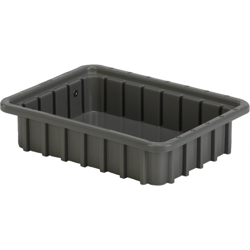 Divider Box&reg; Containers, Polyethylene, 10.8" W x 8.3" D x 2.5" H, Grey NRZ Safety Inc.