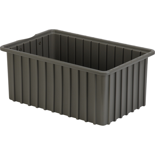 Divider Box&reg; Containers, Polyethylene, 16.5" W x 10.9" D x 7" H, Grey NRZ Safety Inc.