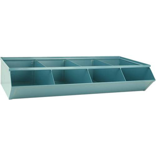 Bacs sectionnels superposables, Cap. 100 lb, 37" la x 18-3/4" p x 7-1/2" h, Bleu NRZ Safety Inc.