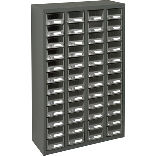 KPC-400 Parts Cabinet, Galvanized Steel, 48 Drawers, 22-3/5" x 8-7/10" x 36-9/10", Grey NRZ Safety Inc.