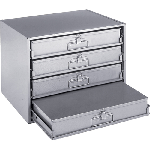 Compartment Box Cabinets, Steel, 4 Slots, 20" W x 15-3/4" D x 15" H, Grey NRZ Safety Inc.