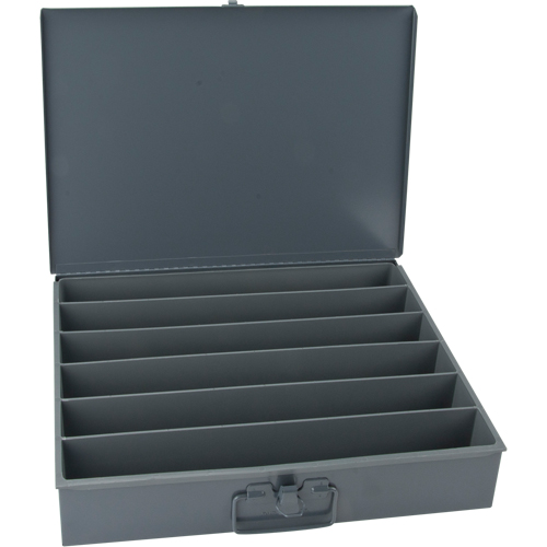Compartment Steel Scoop Boxes , 18.34" W x 12.16" D x 3.16" H, 6 Horizontal Compartments NRZ Safety Inc.