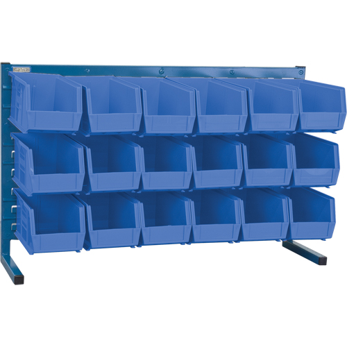 Louvered Rack with Bins, 18 Bins, 8-1/4" W x 36" D x 22" H NRZ Safety Inc.