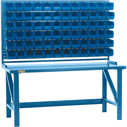 Louvered Rack with Bins, 36 Bins, 72" W x 15" D x 40" H NRZ Safety Inc.
