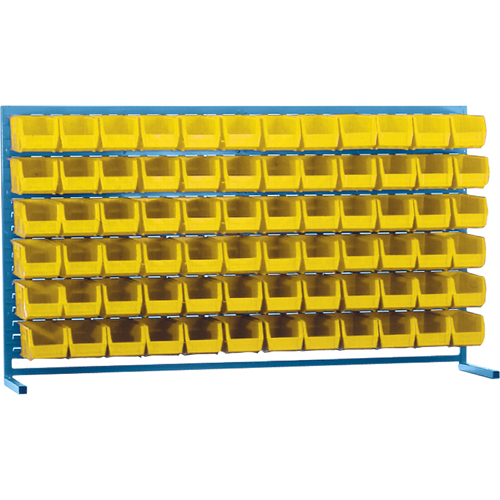 Rayonnage &agrave; persienne avec bacs, 72 bacs, 72" la x 15" p x 40" h NRZ Safety Inc.