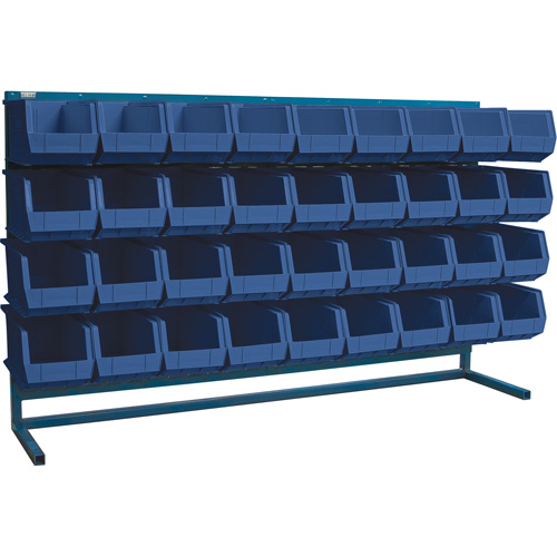Louvered Rack with Bins, 36 Bins, 72" W x 15" D x 40" H NRZ Safety Inc.