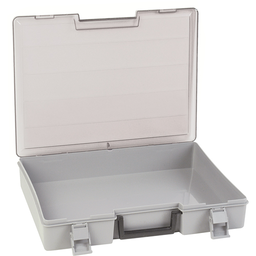 Compartment Case, Plastic, 15-1/2" W x 11-3/4" D x 2-1/2" H, Grey NRZ Safety Inc.