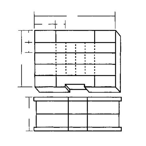 Boîte &agrave; compartiments, Plastique, 48 compartiments, 15-1/2" la x 11-3/4" p, 5" h, Gris NRZ Safety Inc.