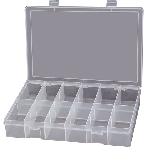 Compact Polypropylene Compartment Cases, 13-1/8" W x 9" D x 2-5/16" H, 12 Compartments NRZ Safety Inc.