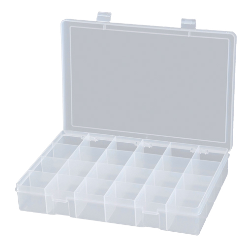 Compact Polypropylene Compartment Cases, 13-1/8" W x 9" D x 2-5/16" H, 24 Compartments NRZ Safety Inc.