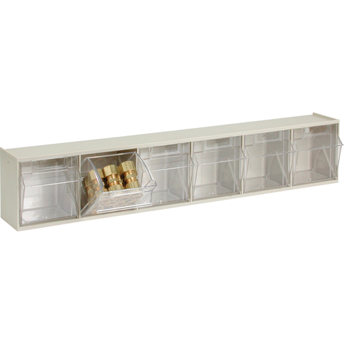 Tip-Out Bins Modular Storage System, 23-5/8" W x 3-5/8" D x 4-1/2" H, 6 Drawers NRZ Safety Inc.