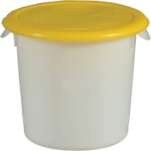 Round Storage Containers, 7-4/5" H x 8-1/2" D, 3.79 L Capacity, White NRZ Safety Inc.