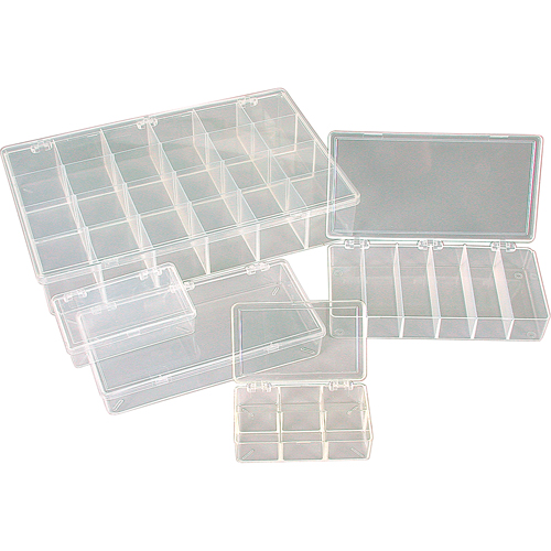 Boîte &agrave; compartiments K-Resin, Plastique, 36 compartiments, 6-9/16" la x 9-5/8" p, 1-1/2" h, Transparent NRZ Safety Inc.