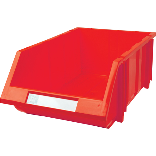 Stack & Hang Bin, 11-13/16" W x 7" H x 17-11/16" D, Red NRZ Safety Inc.