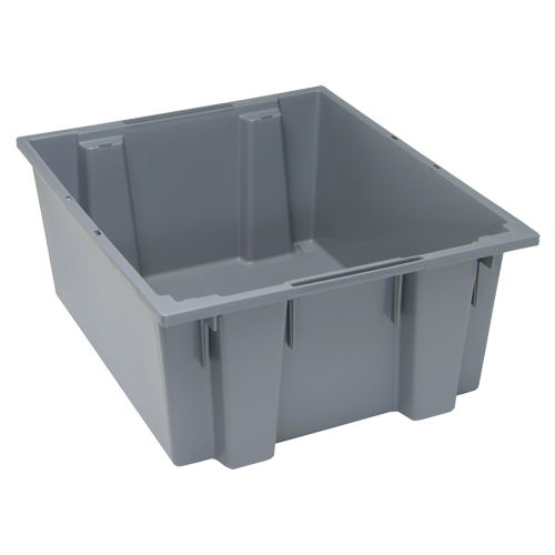 Stack & Nest Totes, 10" x 23.5" x 19.5", Grey NRZ Safety Inc.
