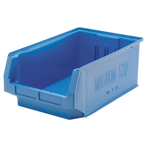 Contenants g&eacute;ants empilables, 12,375" la x 19,75" p x 7,875" h, Bleu NRZ Safety Inc.