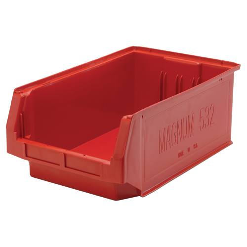 Contenants g&eacute;ants empilables, 12,375" la x 19,75" p x 7,875" h, Rouge NRZ Safety Inc.